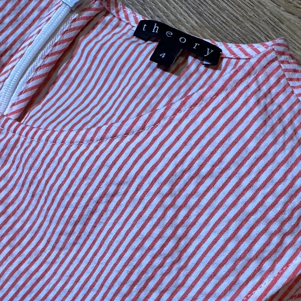 Theory Seersucker Shift Dress Size 4 - Picture 2 of 7